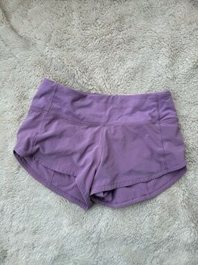 Lululemon Lavender Speed Up LR Short 2.5" Lined Size 0